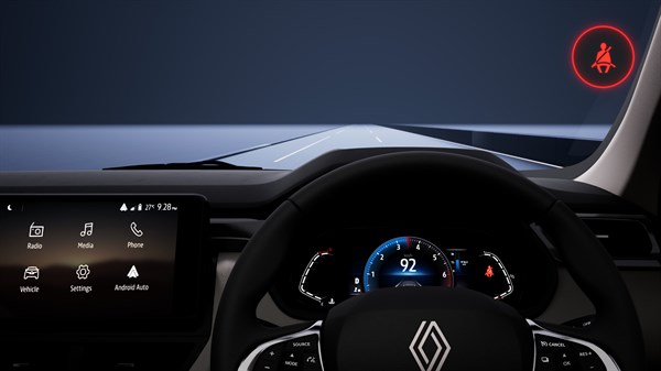 Renault Triber - lembrete de cinto de segurança traseiro 